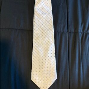 Pronto Uomo White and Blue Checkered Tie